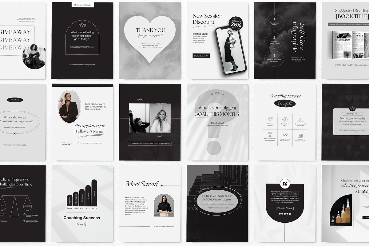 Coach Instagram Templates Bundle Kit, a Social Media Template by DigiPax (Photo 3 of 12)