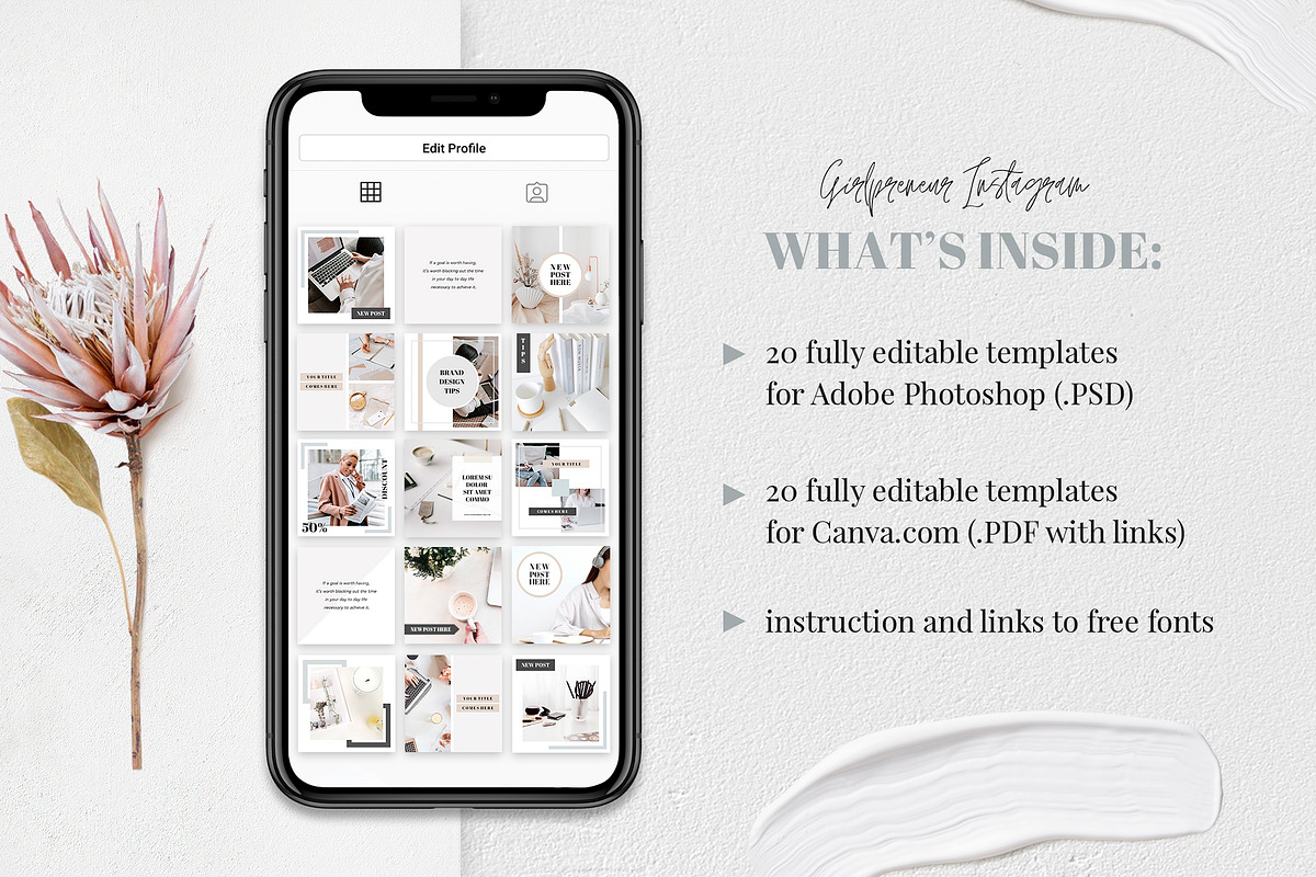Business Instagram Templates for Canva