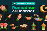Ramadhan 3D Icons Illustration, an Illustration by Lumina_ui_ux202 (Thumbnail 1 of 8)