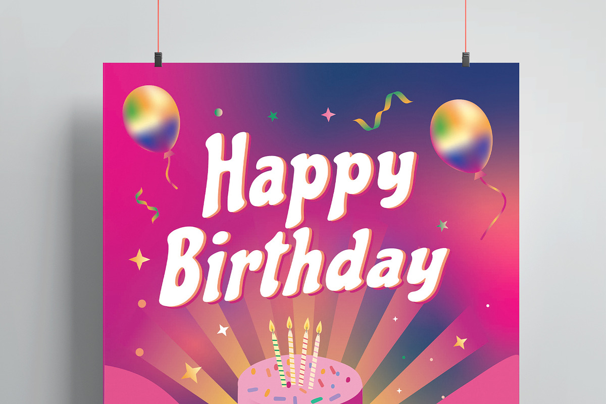 Happy Birthday Flyer, a Flyer Template by MightyDesign (Photo 2 of 8)