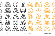 Letter A Logo Bundle: 25 Minimalist, a Decorative Illustration by The Monoline Guy (Thumbnail 3 of 4)
