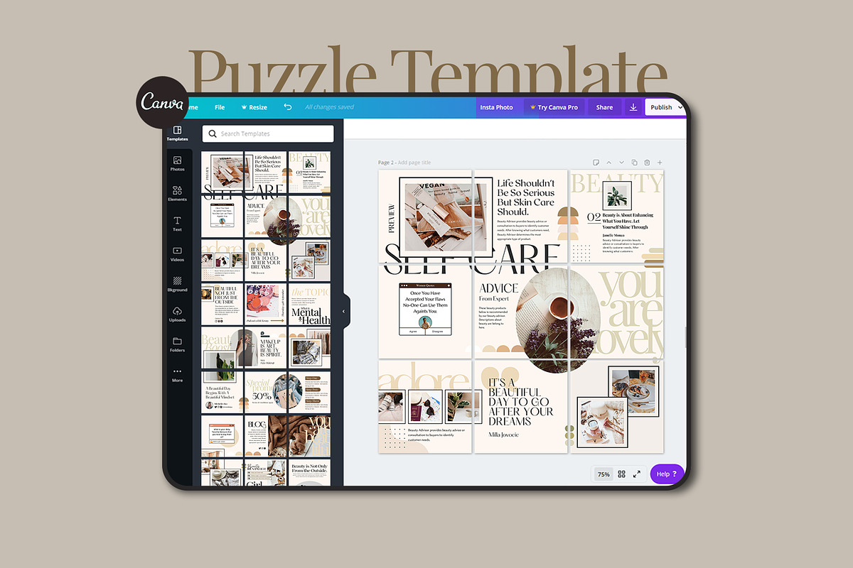 Beauty Advisor Puzzle, a Social Media Template by Analogi Studio (Photo 2 of 8)