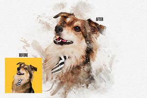 Pet Watercolor Art Photoshop Effect