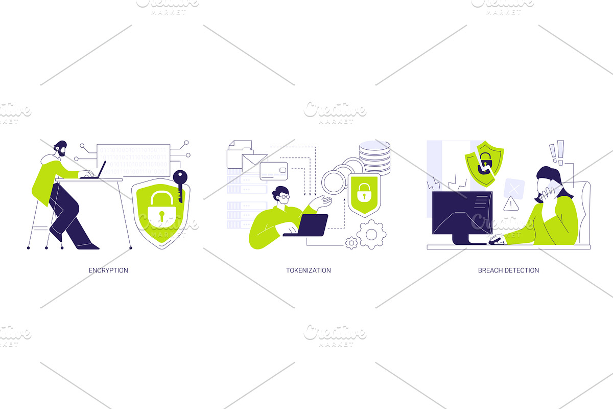 Data privacy isolated cartoon vector, a Technology Illustration by Visual Generation