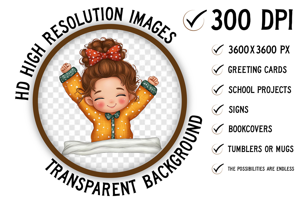 Daily Routine Winter Girl Clipart, an Illustration by Craft Nest (Photo 2 of 9)