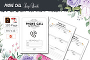 Phone Call Log Book, a Stationery Template by design_hut (Thumbnail 1 of 3)