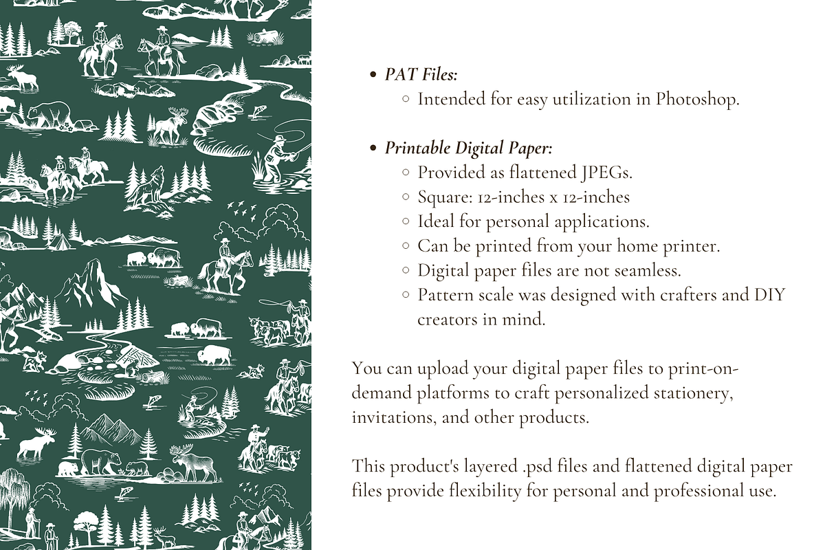 Montana Seamless Pattern Set, a Pattern Graphic by Hughes Studio (Photo 8 of 9)