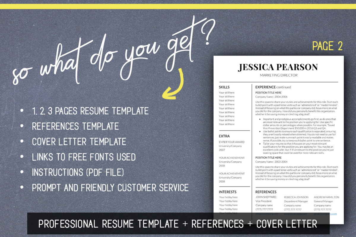 Clean Resume Template /Word /Mac PC, a Resume Template by LevelUpResume (Photo 3 of 5)
