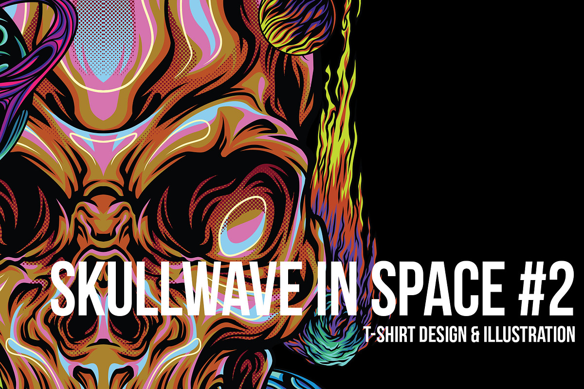 Skullwave Part 2 T-Shirt Design, an Illustration by badsyxn (Photo 1 of 4)