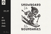 Snowboard Skeleton Design, a Sport Illustration by shaondesigns (Thumbnail 1 of 4)