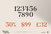Britania Ligatura, a Font by Aluyeah Studio (Thumbnail 10 of 16)