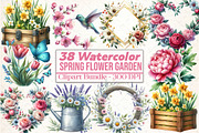 Spring Flower Garden Sublimation, an Illustration by DreamCafeArt (Thumbnail 1 of 5)