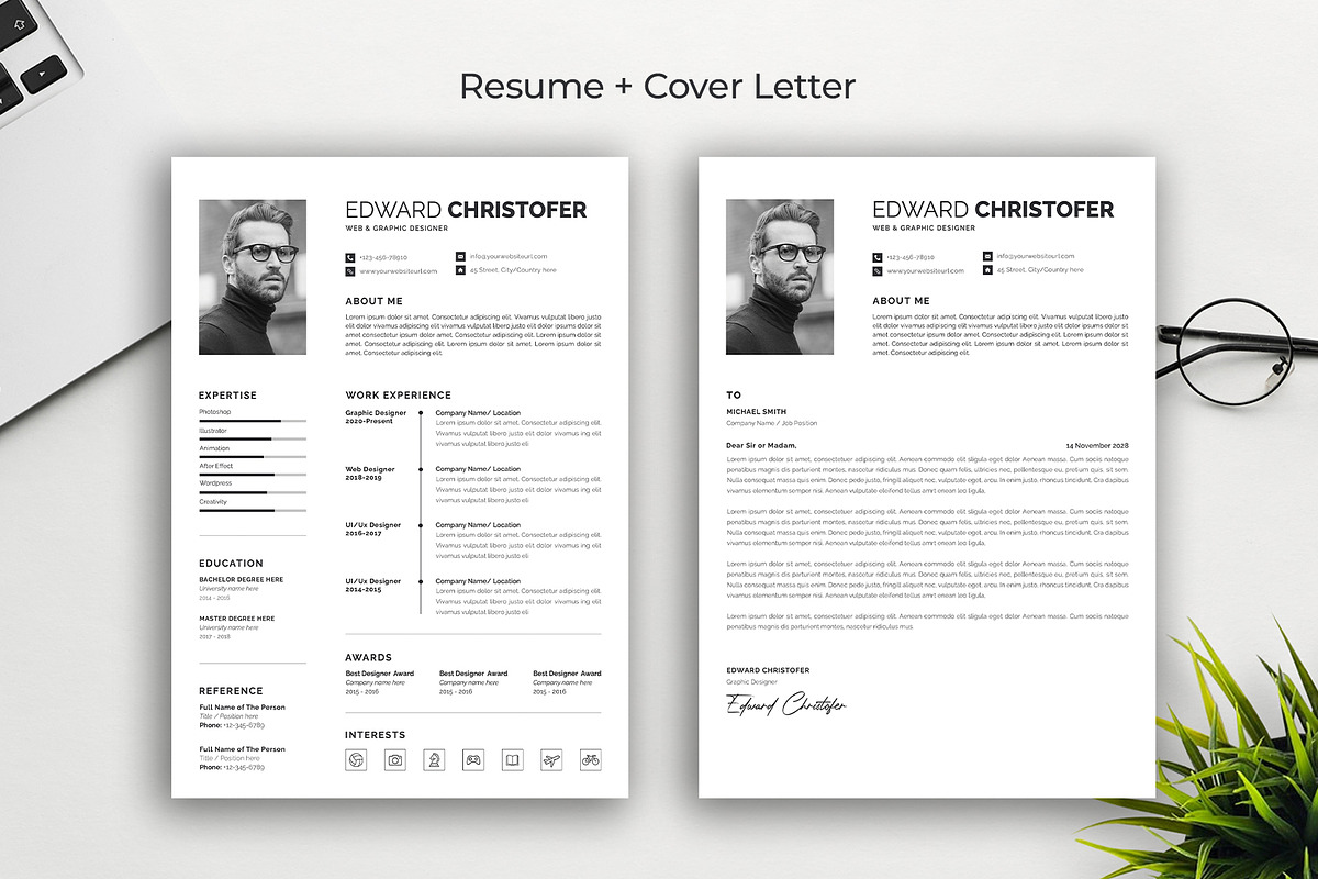 Modern Resume Template, a Resume Template by Abdul Studio (Photo 2 of 5)