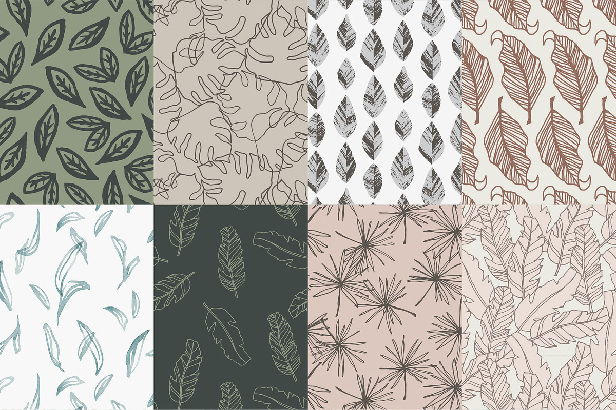 Leaves patterns collection, a Pattern Graphic by Magnia (Photo 7 of 7)