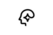 Human Head Star Spark Tech Logo, a Branding & Logo Template by Buqancreative (Thumbnail 1 of 4)