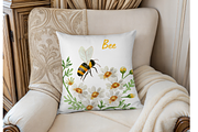 Watercolor Floral Bee Clipart, an Illustration by MockupWizard (Thumbnail 5 of 5)