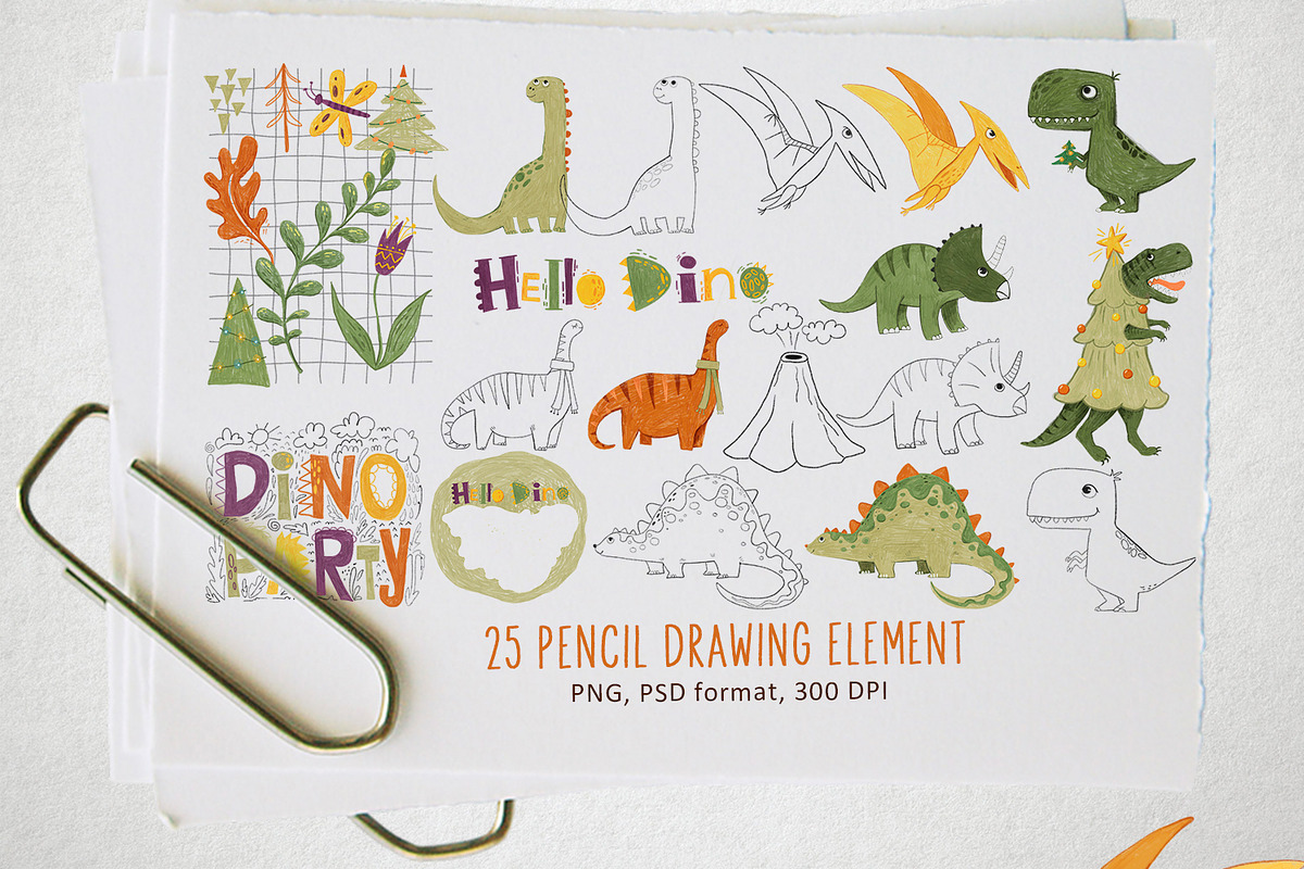 Hello Dino, an Animal Illustration by annasokol_ (Photo 3 of 9)