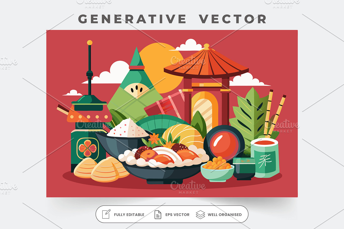 A vibrant assortment of Japanese and, a Graphic by SouravDesign