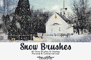 Snow Brushes & Overlays, a Brush Add-On by MarieMcKennaDesigns (Thumbnail 1 of 4)
