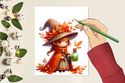 Cozy Magic Fairy Forest Witch Clipar, an Illustration by RobertsArt (Thumbnail 5 of 7)