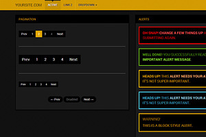 Bootstrap 3.0. Robotron Yellow Theme