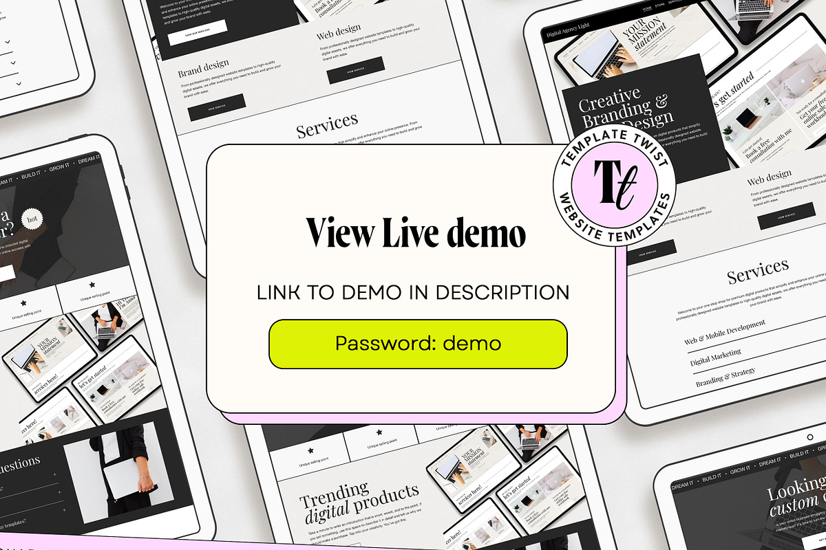 Minimal Portfolio Website, a Squarespace Template by Template Twist Shop (Photo 2 of 10)