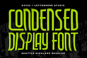 Seattle Highland - Condensed Font, a Sans Serif Font by Letterhend Studio (Thumbnail 7 of 10)
