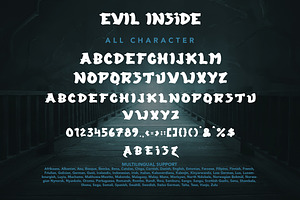 Evil Inside - Halloween Display Font