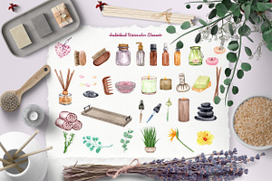 Aromatherapy Watercolor Clipart