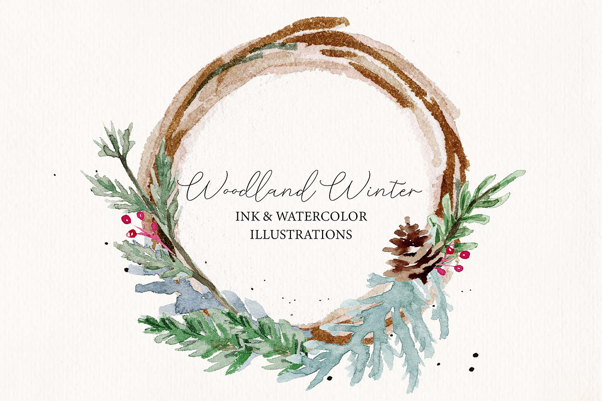 Woodland Winter Watercolor Set, an Illustration by Chelsea Bromley (Photo 6 of 6)