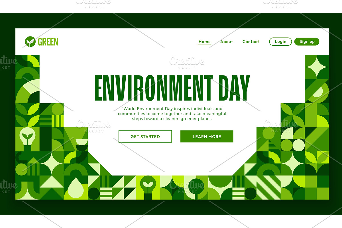 Environment day landing page, a Decorative Illustration by Vector Tradition