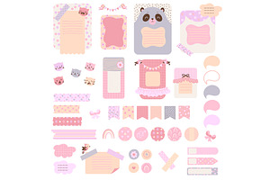 Scrapbook Cute Elements. Beauty