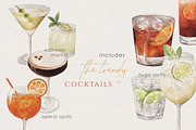 Watercolor Style Cocktails Set, a Food Illustration by White Letters (Thumbnail 3 of 6)