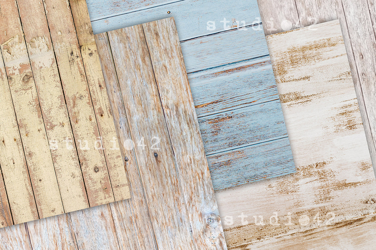 Shabby Wood Textures Digital Papers, a Texture Graphic by DreamStudio42 (Photo 4 of 4)