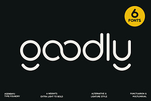Goodly Fonts Family, a Sans Serif Font by Asenbayu