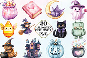 Pastel Halloween Cute Clipart, an Illustration by CraftArtStudio (Thumbnail 1 of 6)
