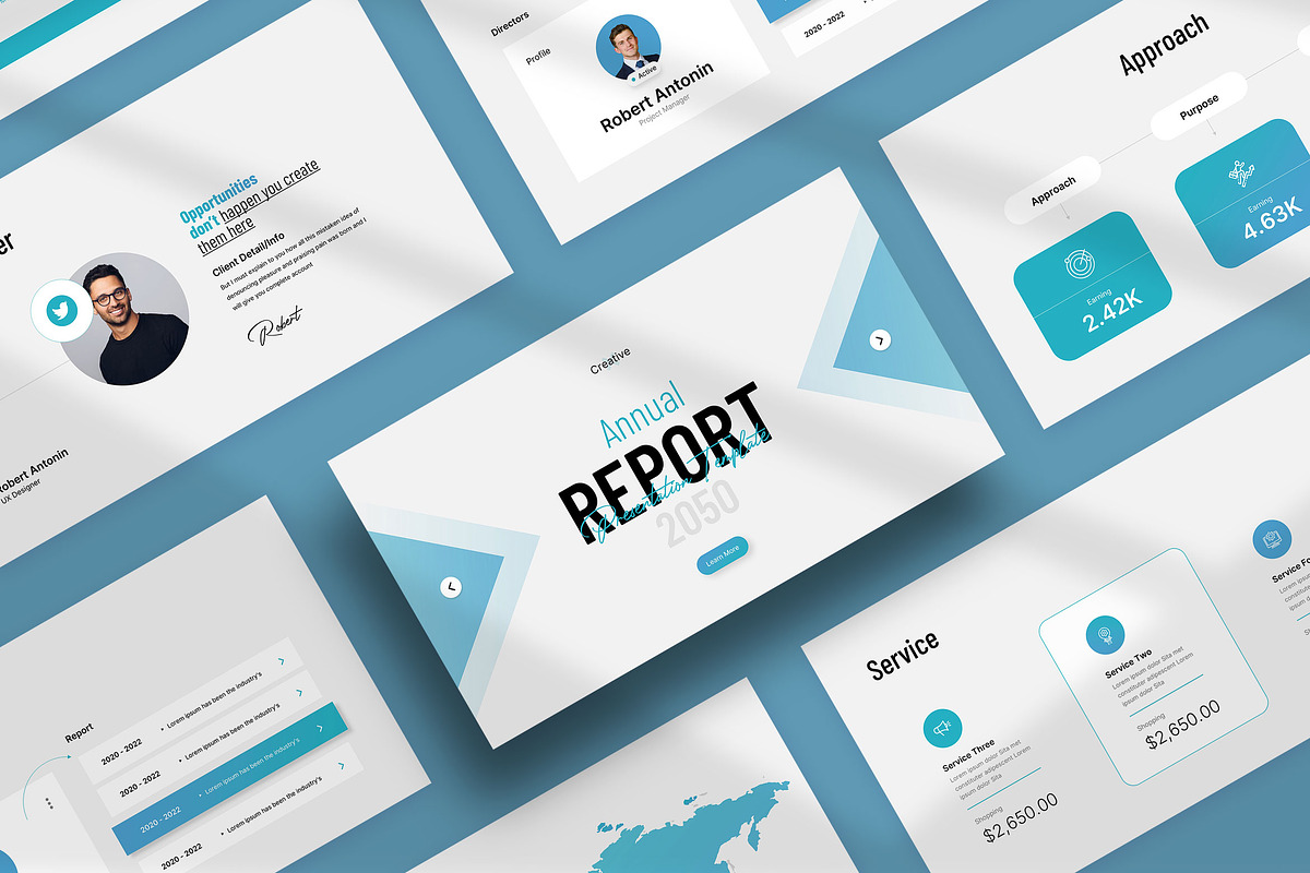 Annual Report Presentation, a Presentation Template by KreateTribe (Photo 3 of 6)