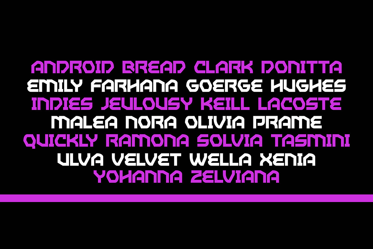 Galaxy Freedom - Futuristic Fonts, a Script Font by HIRO.std (Photo 9 of 10)