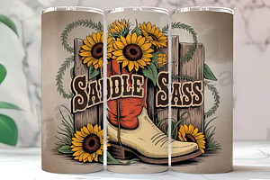Saddle Sass 20oz Tumbler, an Arts & Entertainment Photo by LamanAzalea