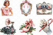 1920 Coquette Christmas Clipart, an Illustration by Black Bird Studio (Thumbnail 4 of 6)