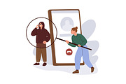 Internet fraud and scam concept set, a Technology Illustration by Good Studio (Thumbnail 7 of 7)