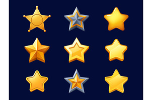 Game rank golden stars, an Object Illustration by Buch&Bee