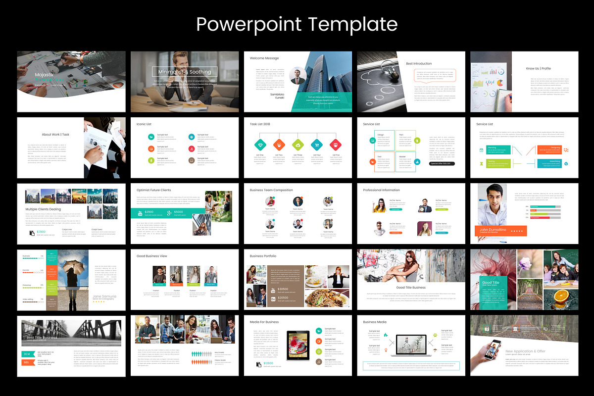Majestik Presentation Template, a Presentation Template by GreenDesign (Photo 1 of 5)