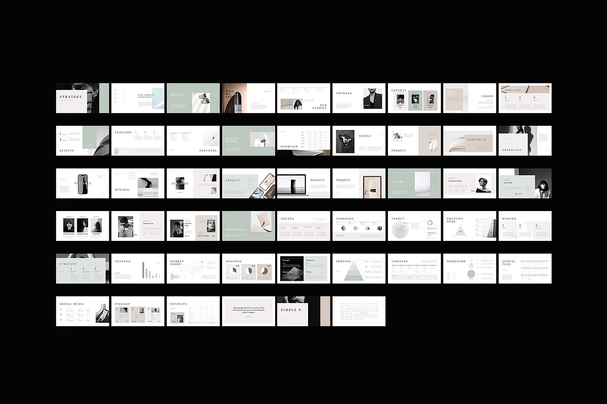 Strategy Presentation Template, a Presentation Template by Simple P. (Photo 10 of 12)