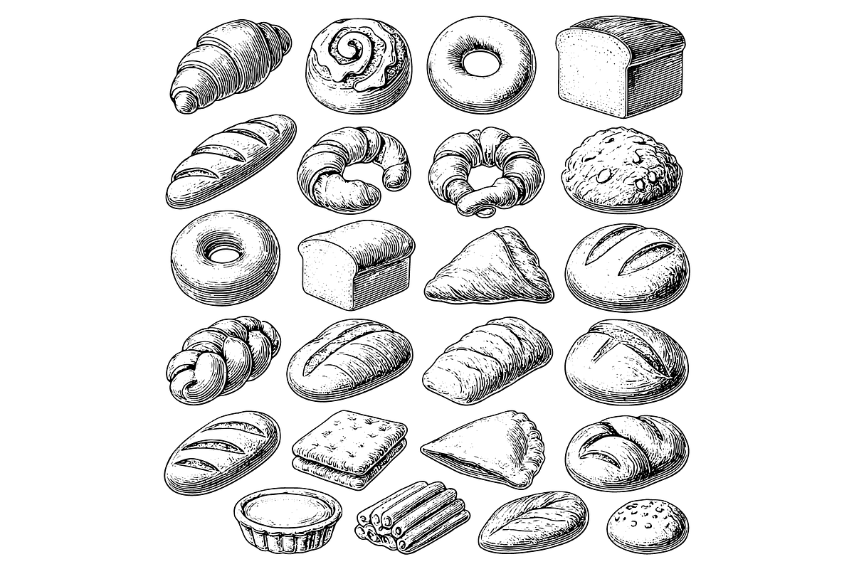 Bread and Pastries, an Object Graphic by nikagraphic