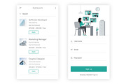JobOn - Job Search Adobe XD App, an UI Kit Template by themelove (Thumbnail 5 of 16)