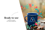 Hand-painted folk gouache pattern, a Decorative Illustration by Folkheart (Thumbnail 7 of 11)