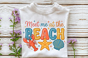 Meet Me At The Beach Cute Summer PNG, an Illustration by OK Design (Thumbnail 3 of 5)