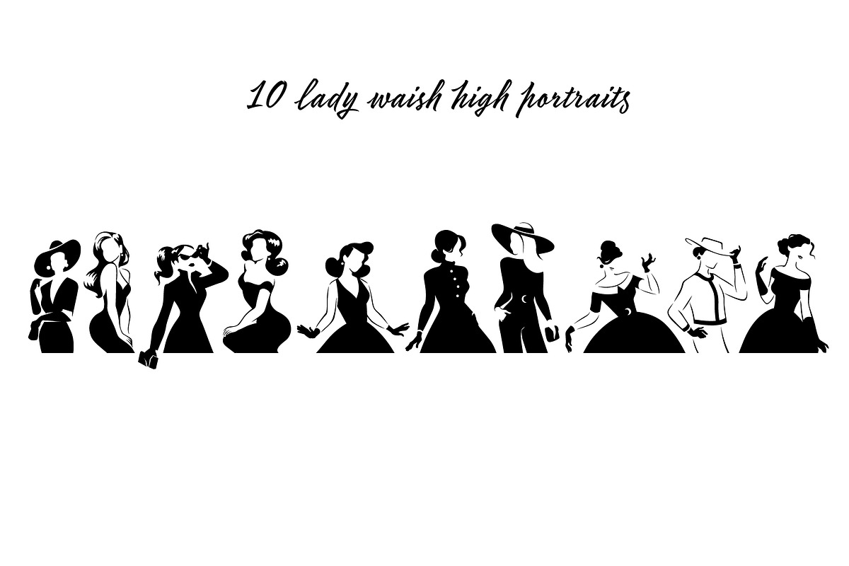 Lady silhouettes, an Object Graphic by Funnystore (Photo 5 of 8)
