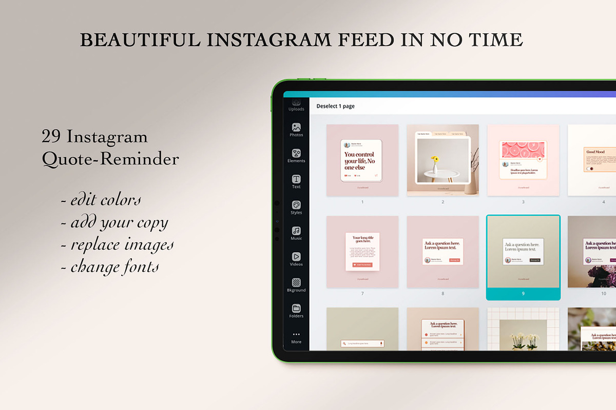 Instagram Notification Quotes, a Social Media Template by Kseniia_Design (Photo 2 of 11)